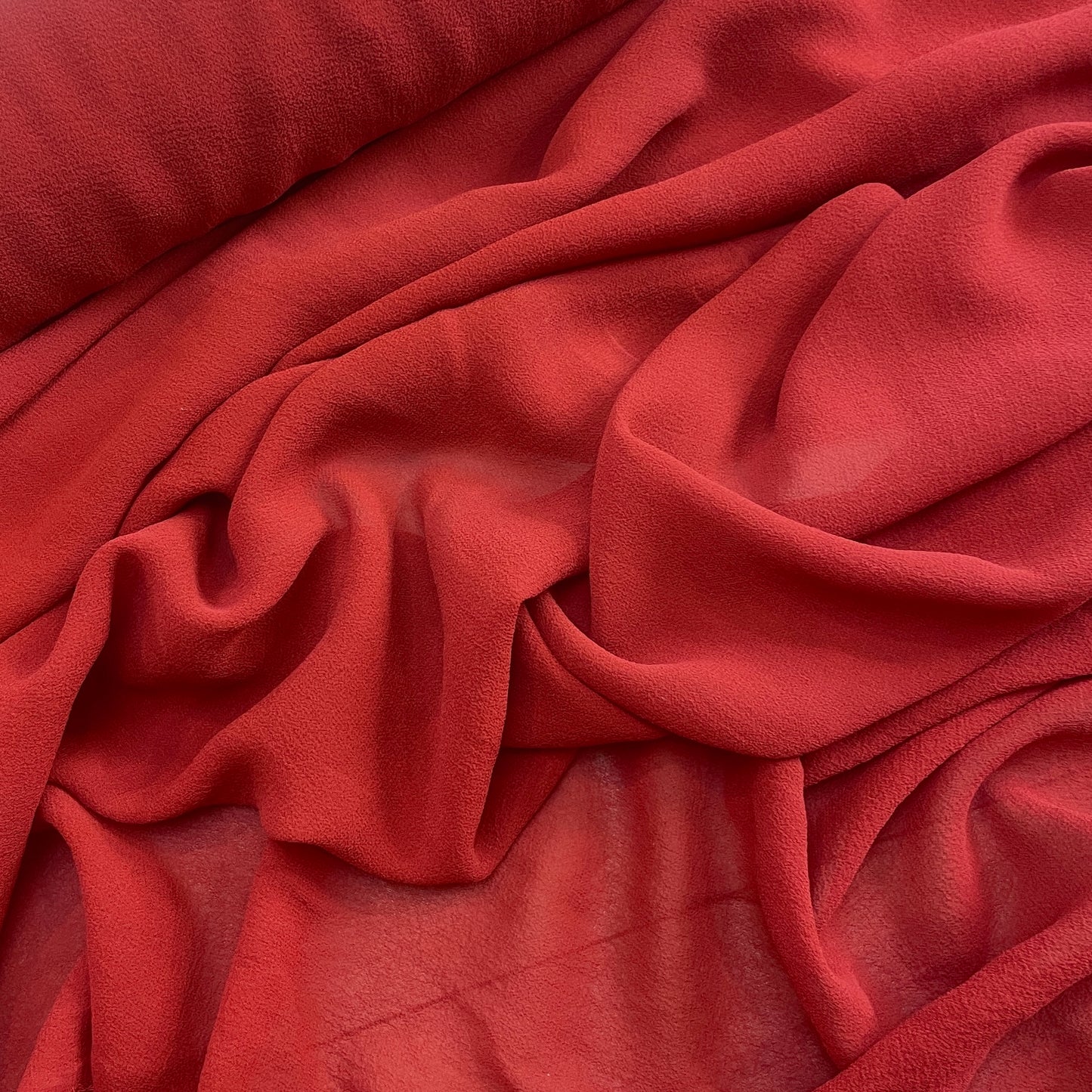 Cardinal red silk tripple georgette