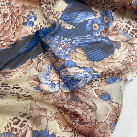 Royal bloom Silk Chiffon