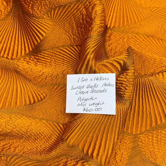 1.5 m Sunset Shells Italian Cloque Brocade