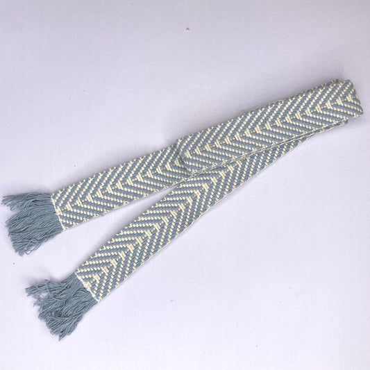 Byron Blue Cotton Braid Tie Belt