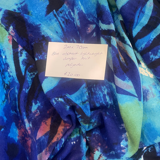 2m blue abstract lightweight jumper knit