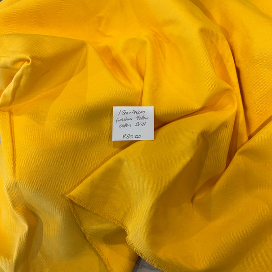 1.5m Sunshine Yellow Cotton Drill