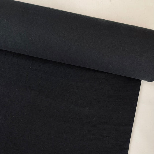 Black organic Mid Weight Linen viscose