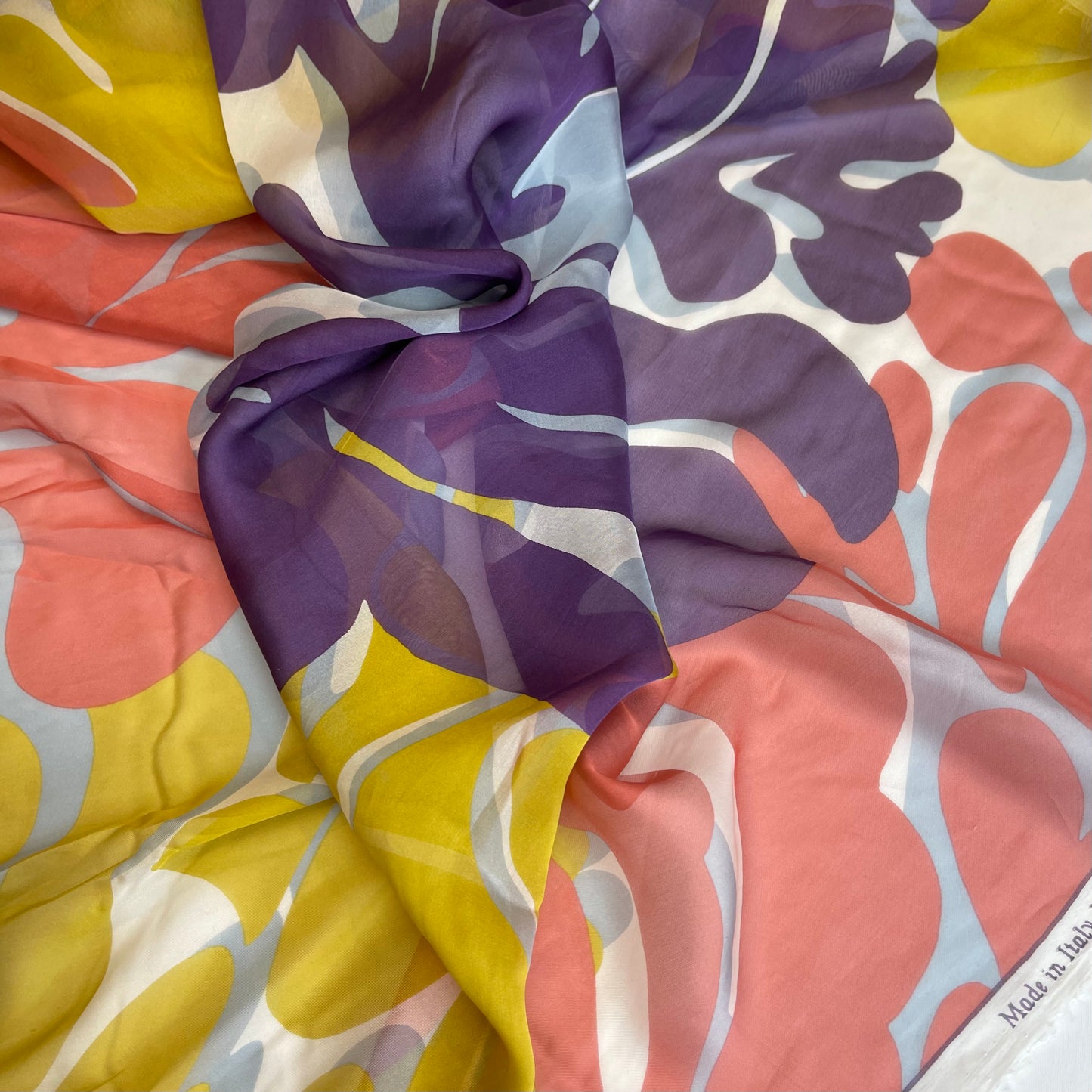 Psychedelic swirl  Silk Chiffon