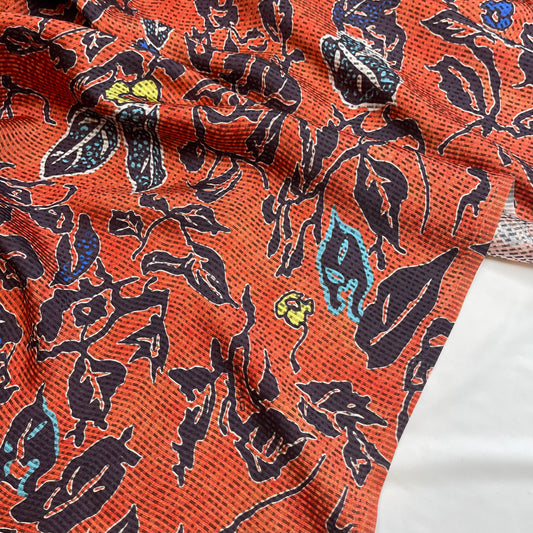 ETRO Flame flowers silk jacquard crepe de chine