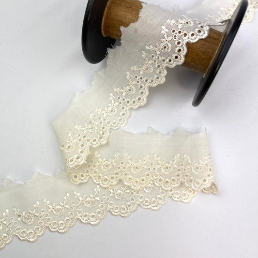 Megan Cream 50mm Broderie Lace