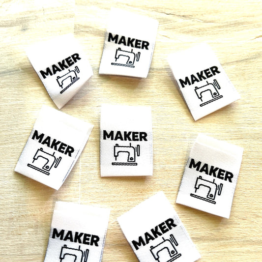 Set of 8 MAKER cloth labels