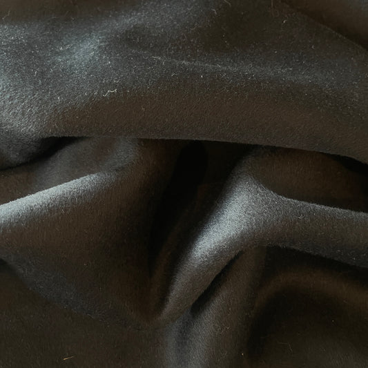 80cm black wool blend coating