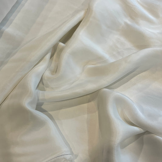Ivory luxe drape satin