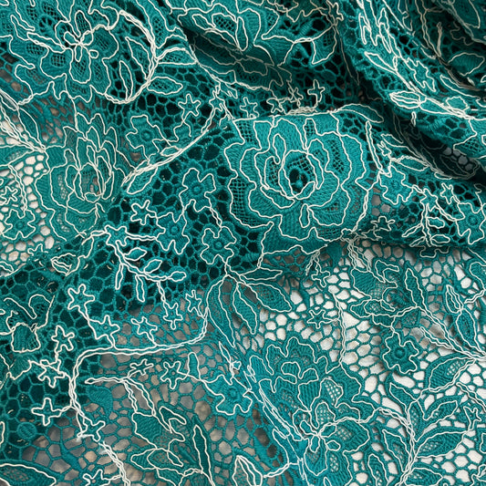 60cm Jade corded scallop lace