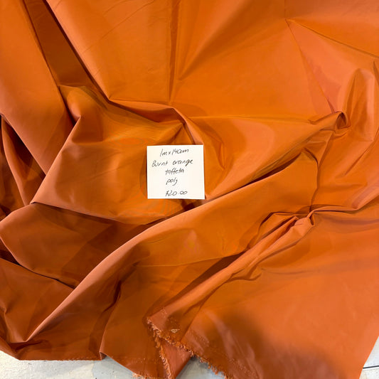 1m Burnt Orange Taffeta