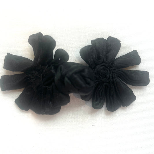 black satin frog closure