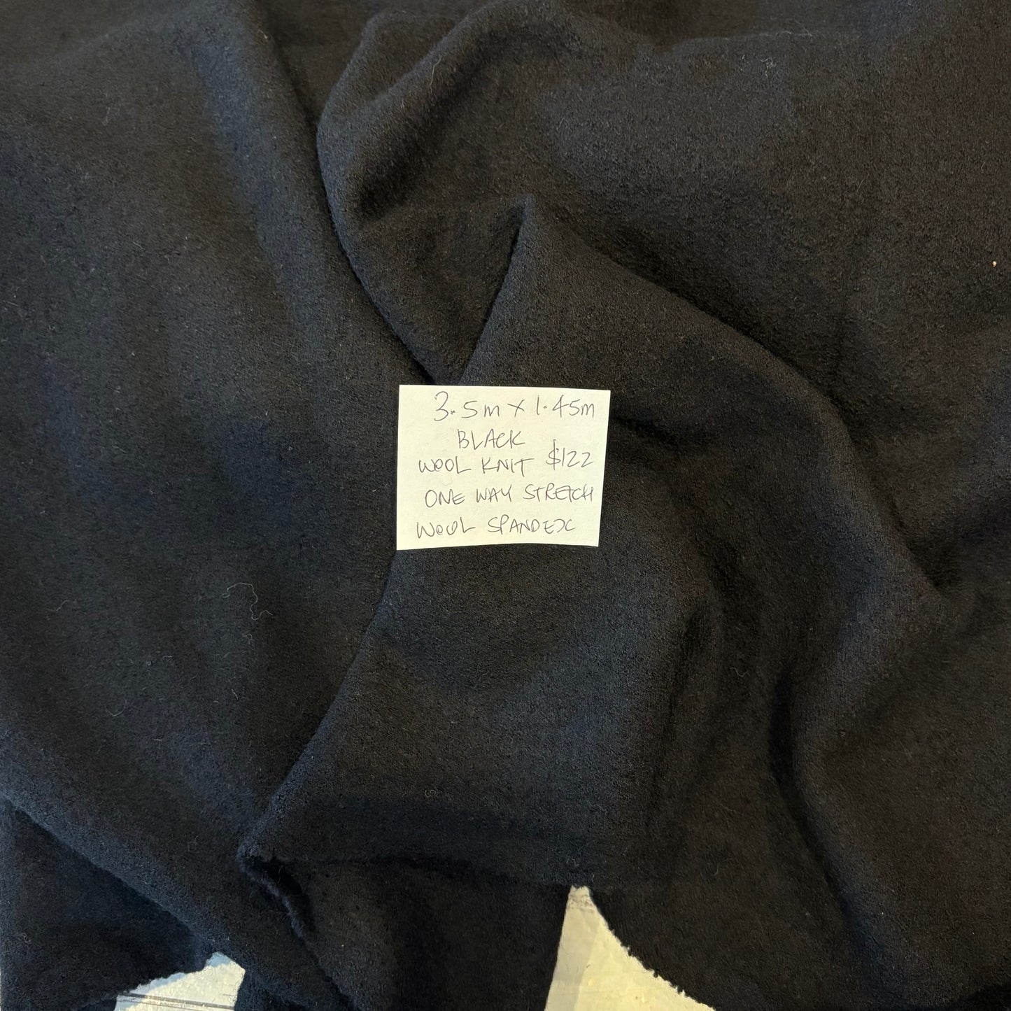 3.5m Black Wool Knit