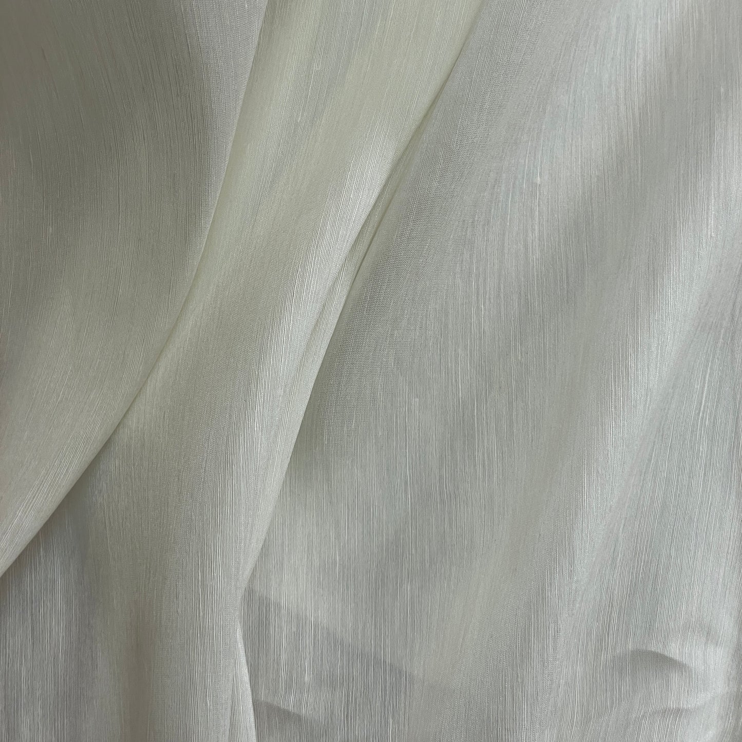 Ivory  Fine Silk viscose slub Voile