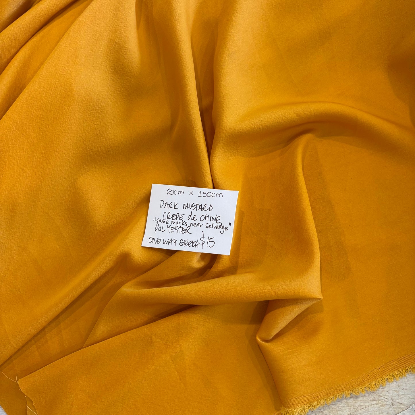 60cm Dark Mustard Crepe De Chine