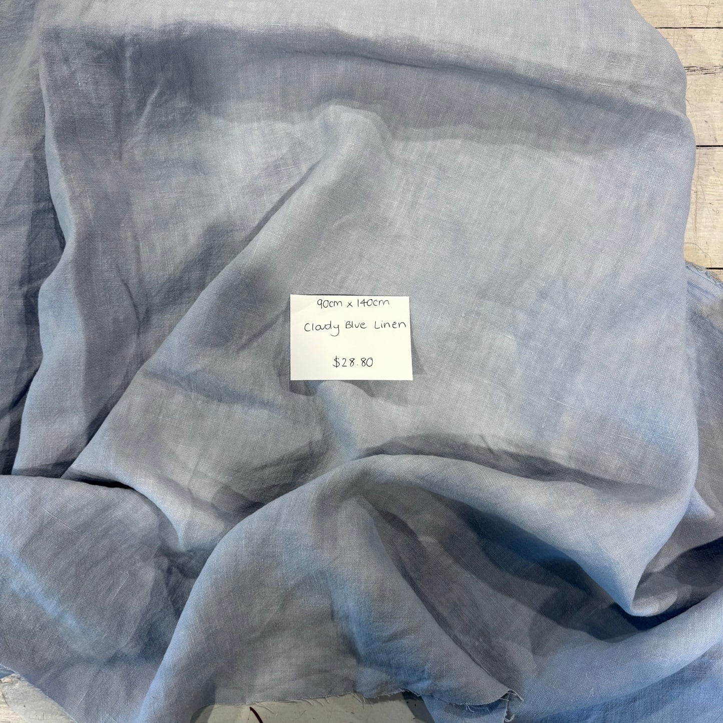90cm Cloudy Blue Linen