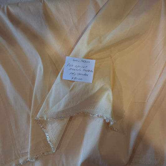 4m Pale Apricot Stretch Taffeta
