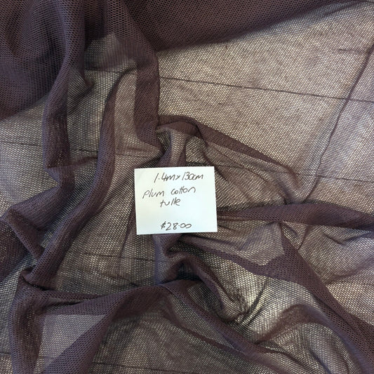 1.4m Plum Cotton Tulle