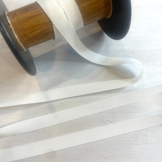 Ivory 12mm grossgrain ribbon