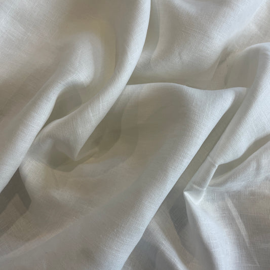 Coastal white mid weight linen