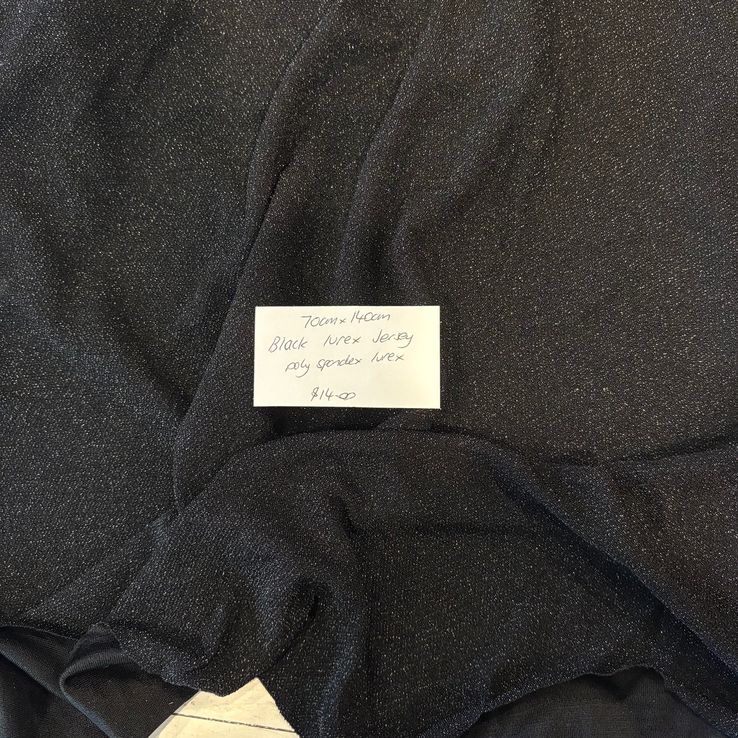 70cm Black Lurex Jersey