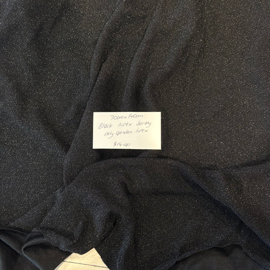70cm Black Lurex Jersey