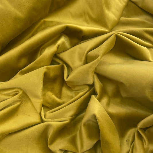 Chartreuse stretch woven velvet
