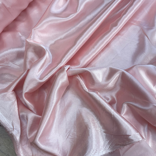 Ballet pink stretch satin