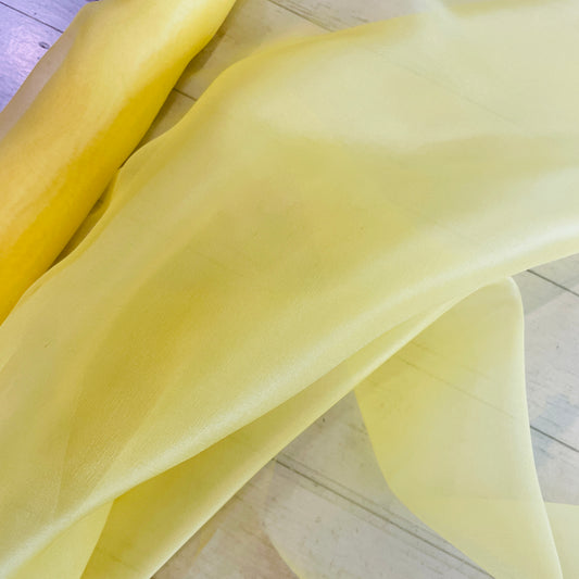 Sunshine yellow Silk Organza
