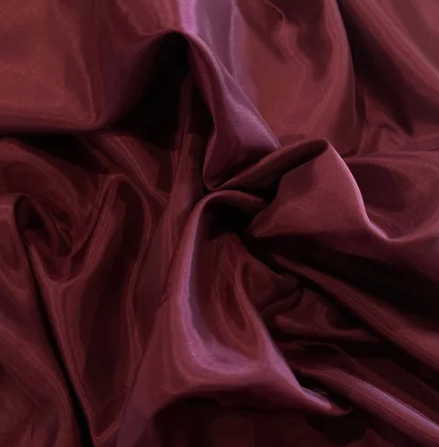 Burgundy acetate dress lining