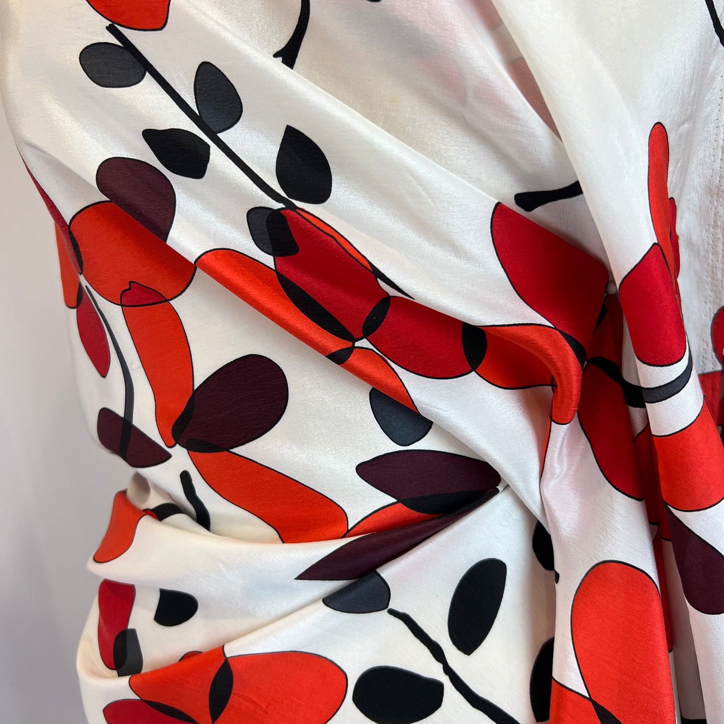 Abstract Poppies Crepe de Chine