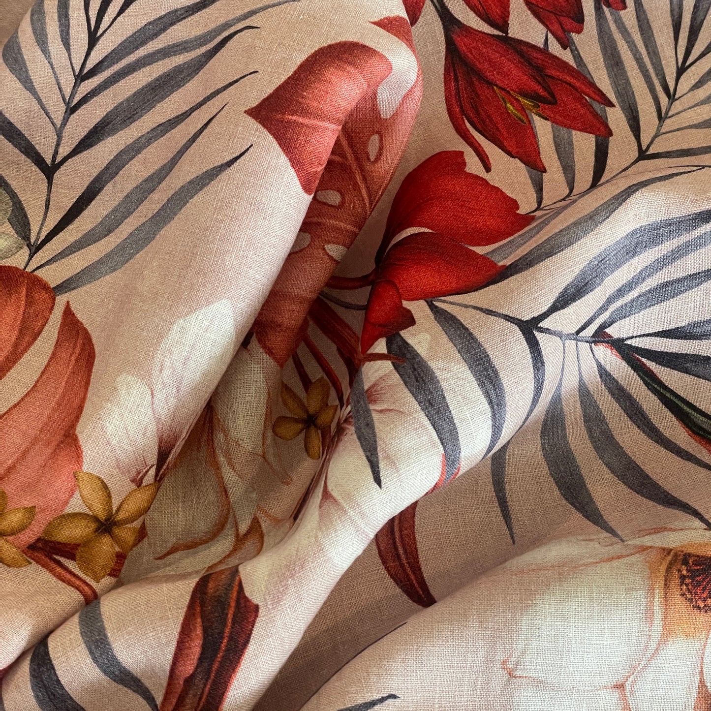 Blush magnolia linen
