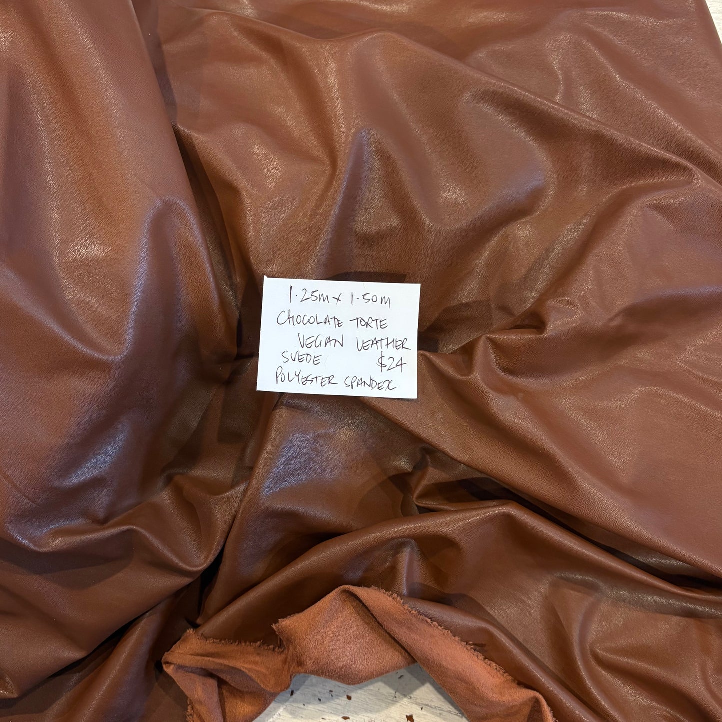 1.25m Chocolate Torte Vegan Leather