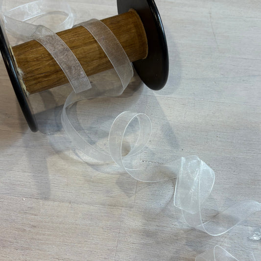 Crystal White Organza Ribbon