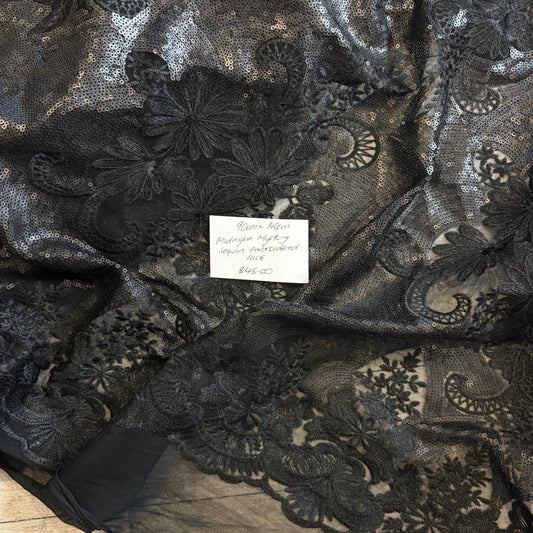 90cm Midnight Mystery Sequin Embroidered Lace