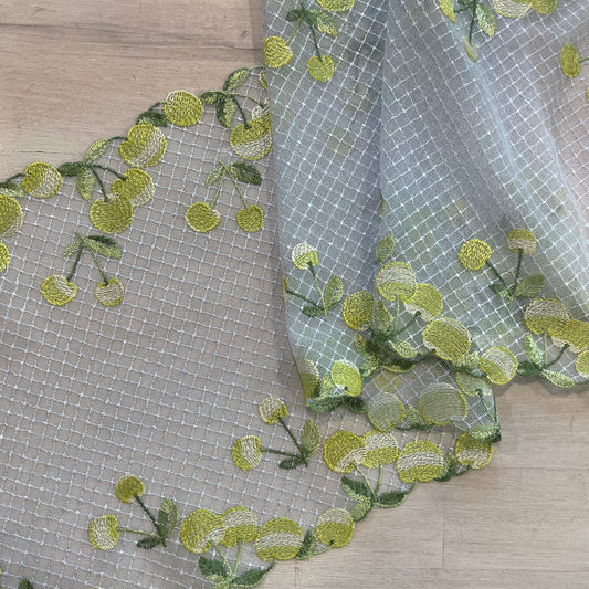 Lemon cherry Embroidered Lace