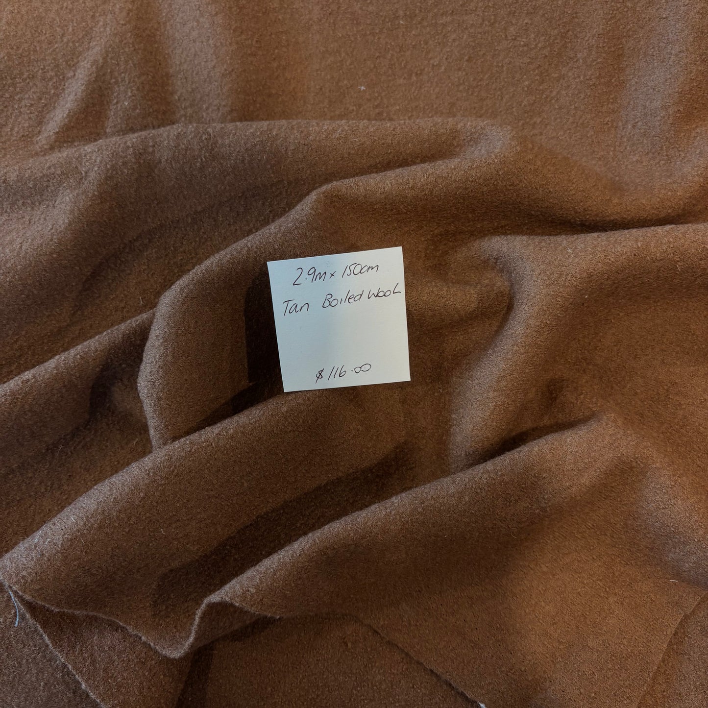 2.9m Tan Boiled Wool