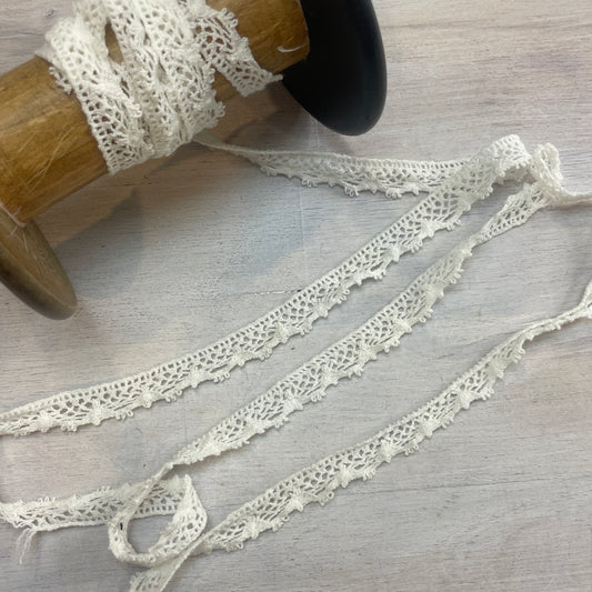 Tia White 10mm Stretch Crochet Lace
