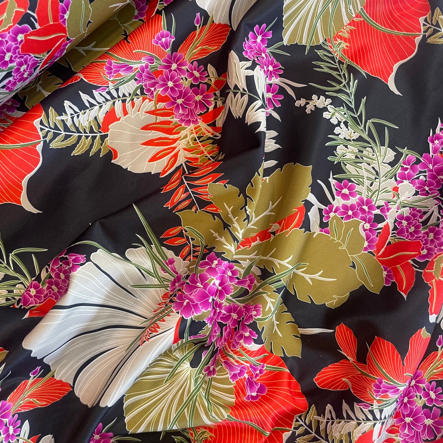 Paradise nights satin jersey