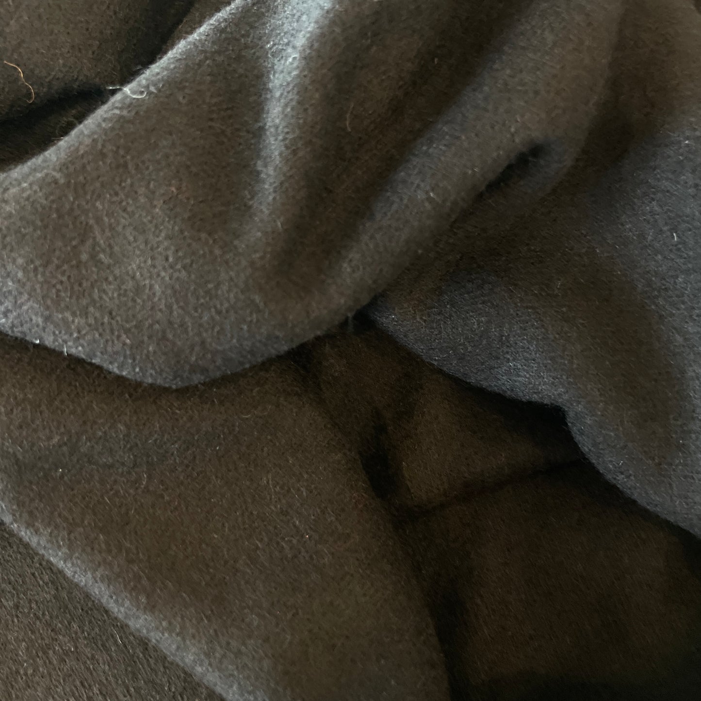 2.6m black brushed knit