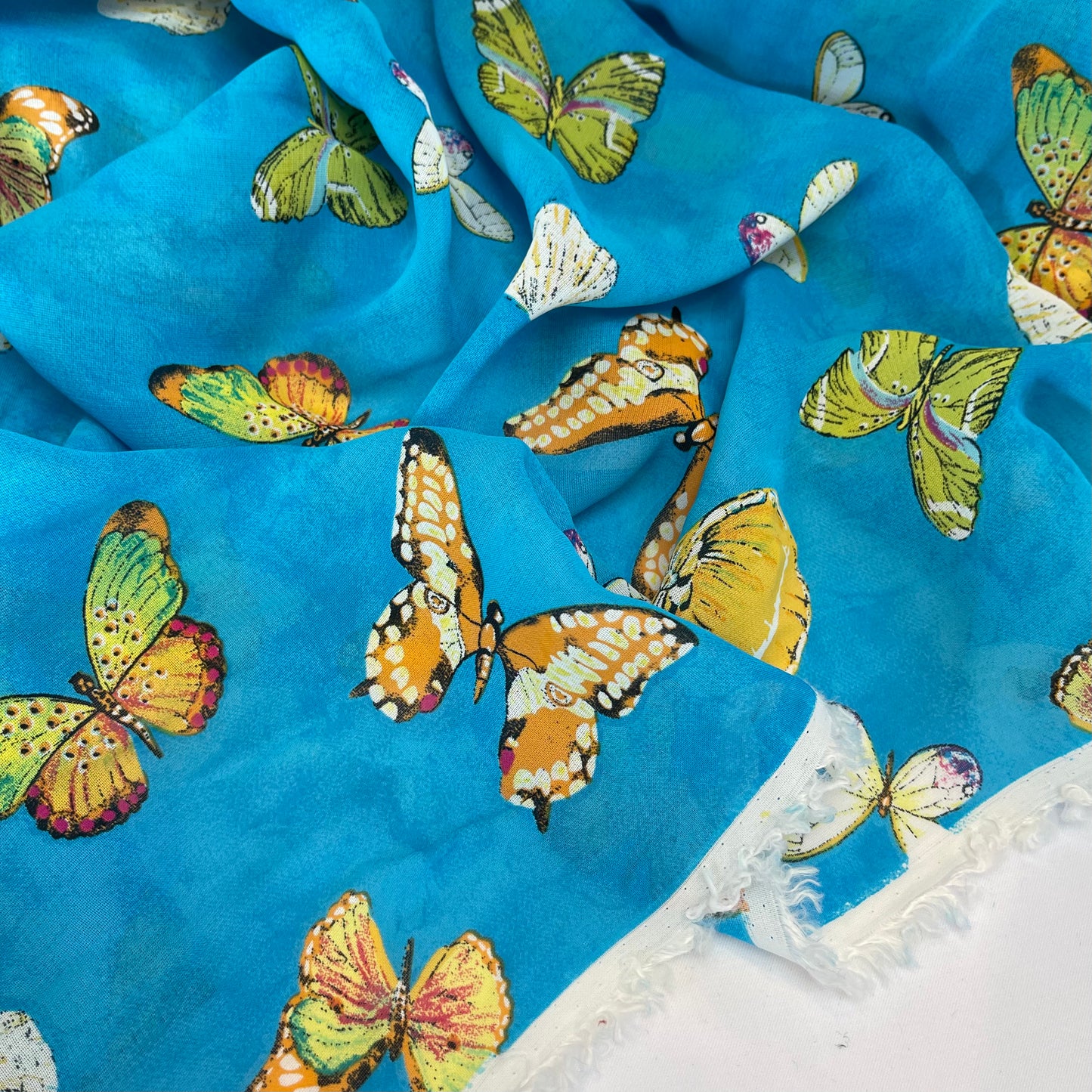 Sea of butterflies Viscose Georgette