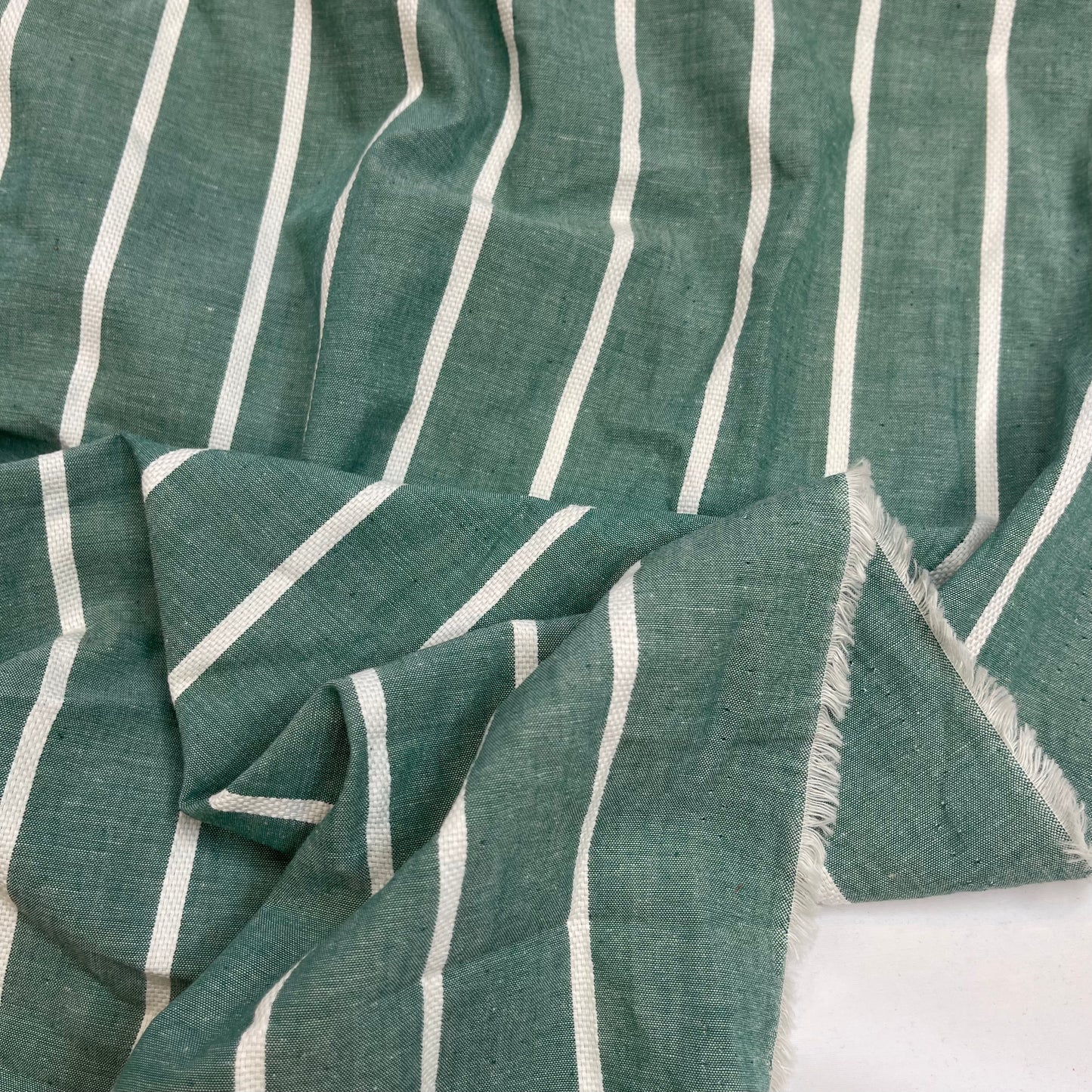 Sage stripe cotton