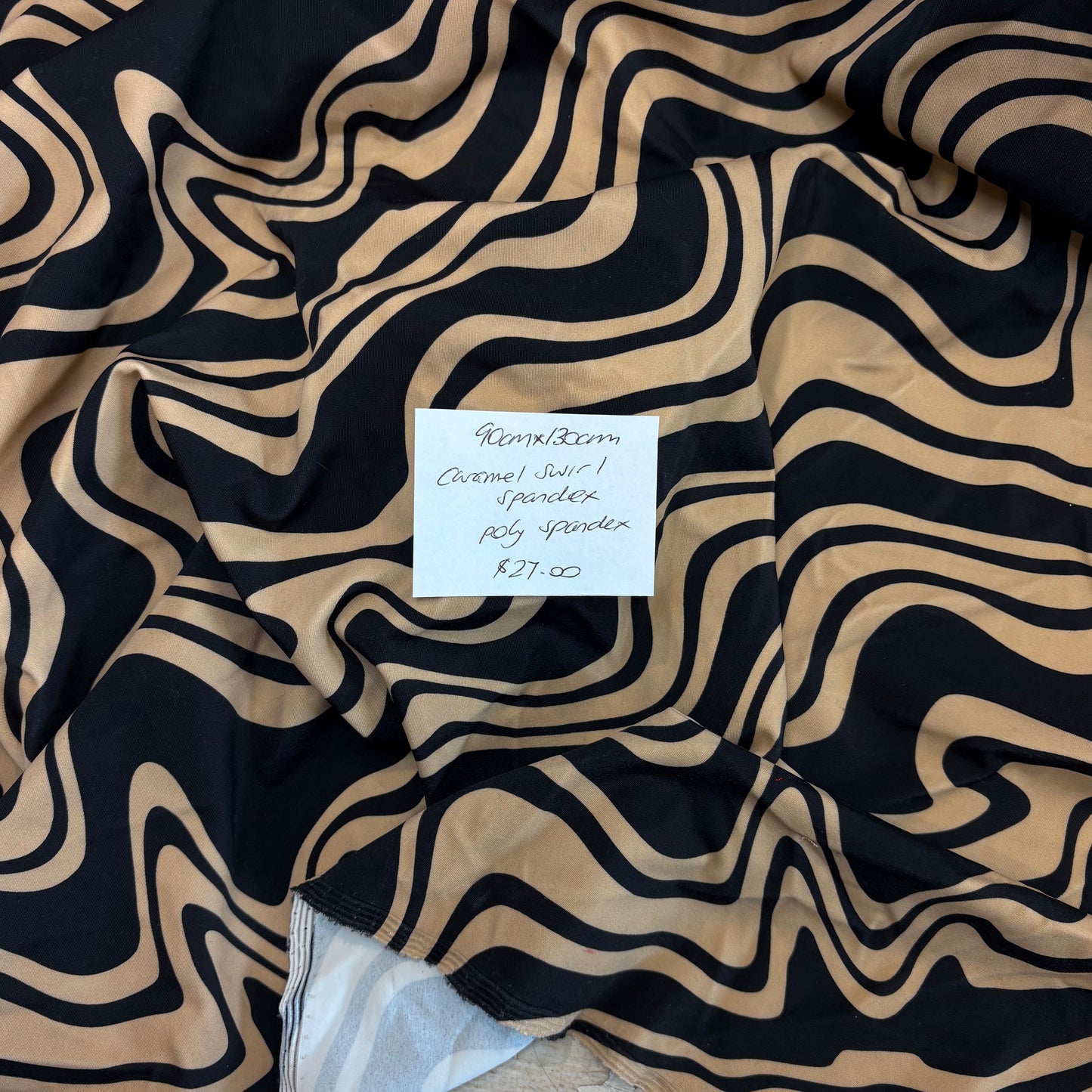 90cm Caramel Swirl Spandex