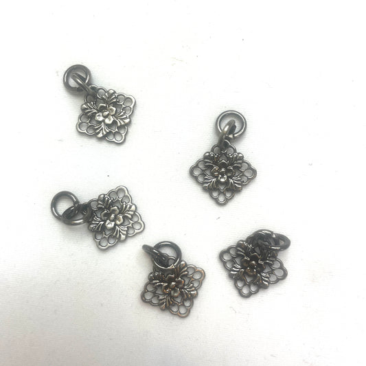 pewter filigree charm