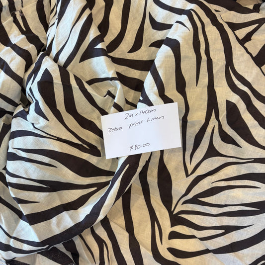 2m Zebra Print Linen