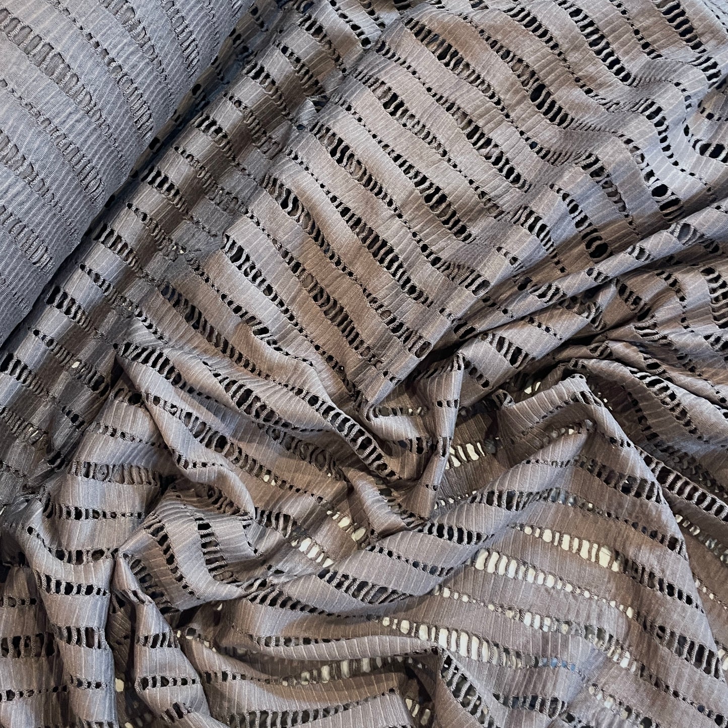 Mocha choc open knit jersey