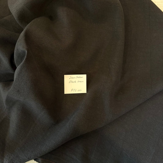 2m Black Linen