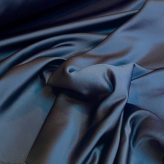 Navy duchess satin