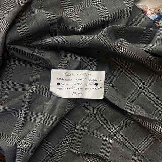 60cm Charcoal Check  Bengaline