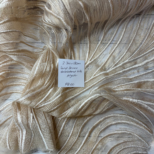 2.7m Sand Dunes Embroidered Tulle